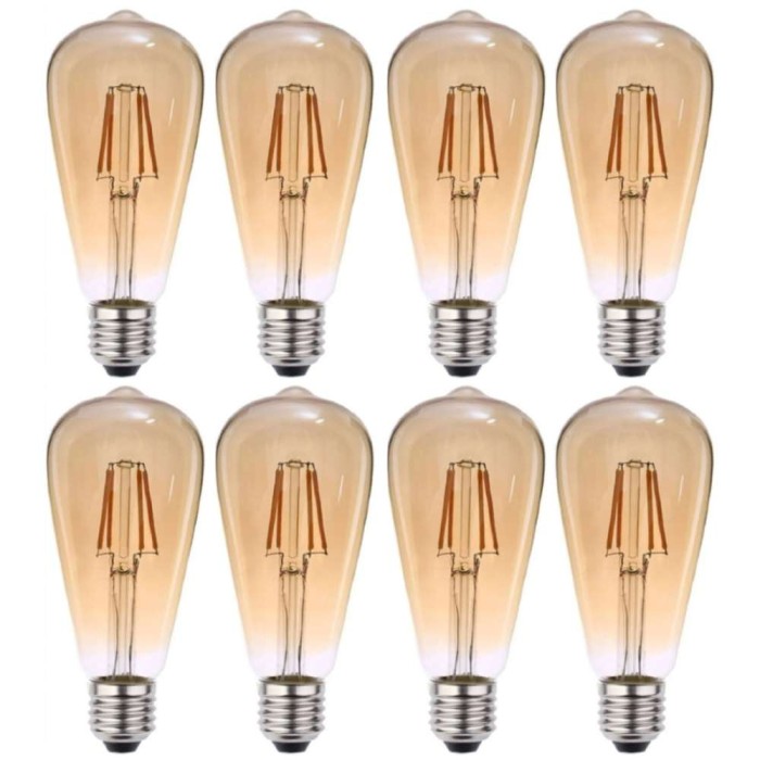 Lâmpada Led Filamento ST64 6W 2200k branco-quente Bivolt