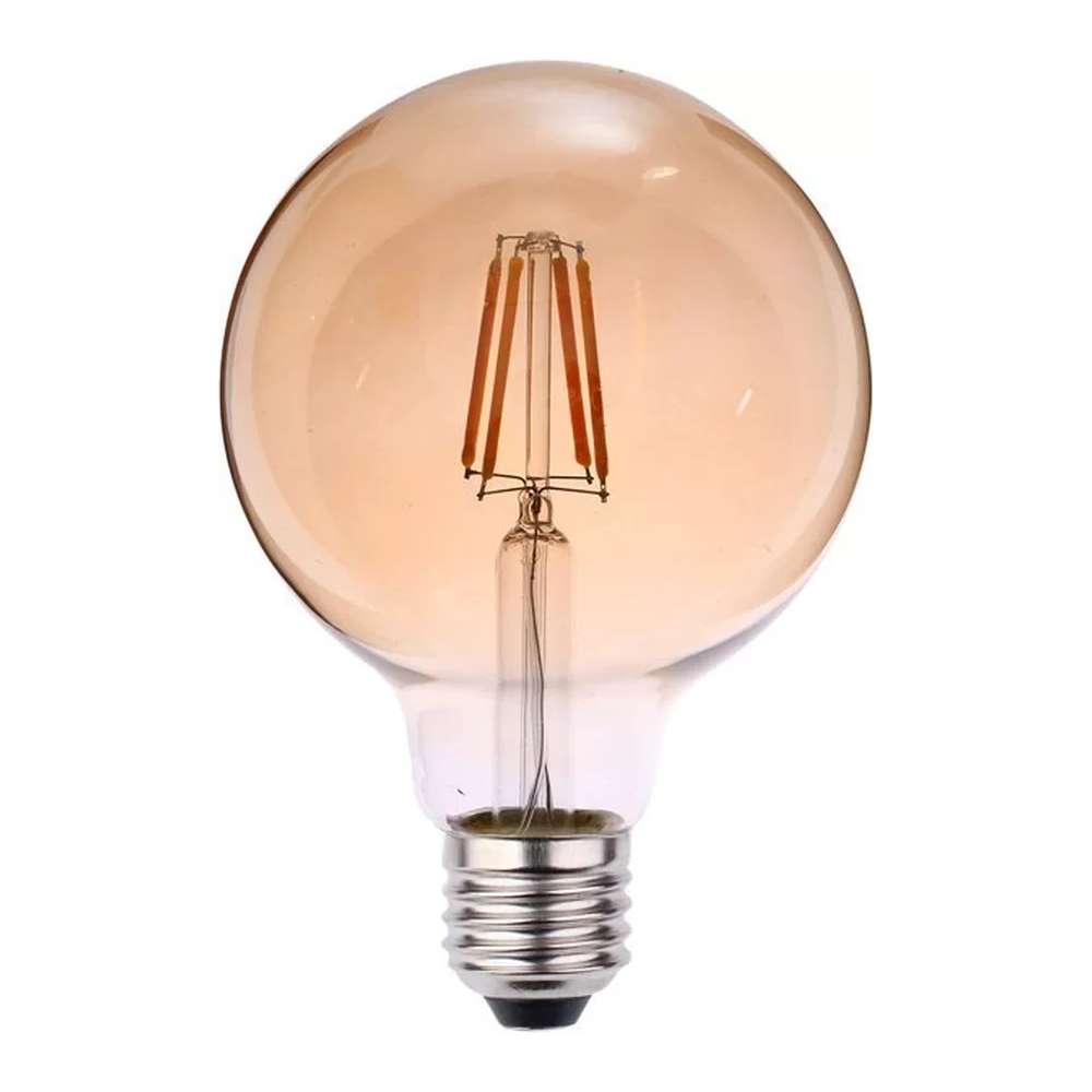 Lâmpada Led G95 Filamento 6w E27 2200k Branco-Quente Bivolt