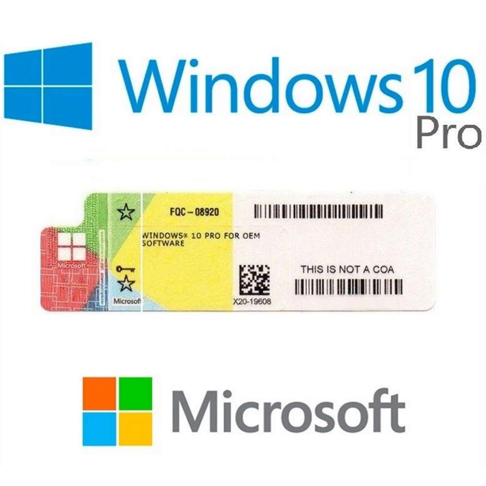 Licença Etiqueta Windows 10 Pro OEM FQC-08932 Original