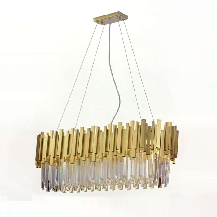 Lustre Fancy Retangular 90cm Dourado SKY3013-1 Skylight