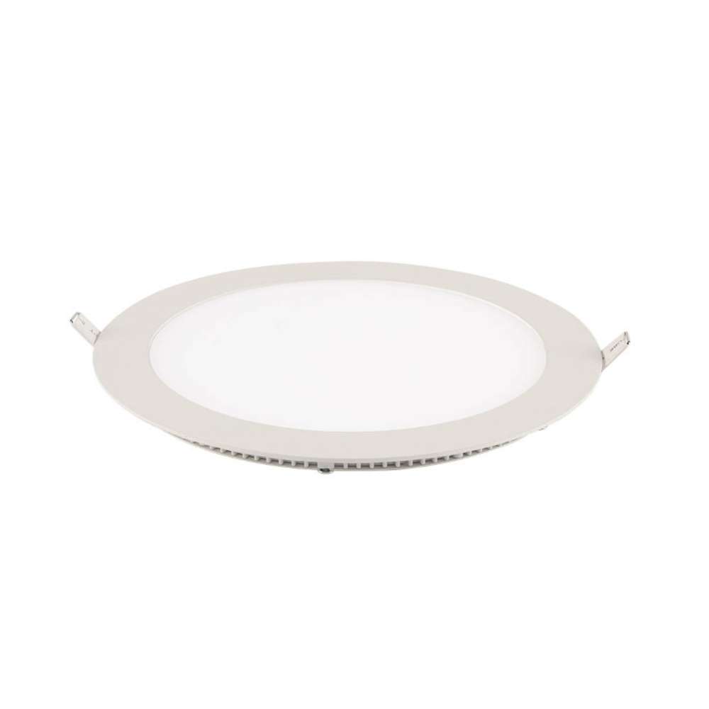 Painel Led Redondo Embutir Branco 12w 6500k Branco-Frio