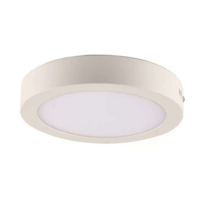 Painel Led Redondo Sobrepor Branco 12w 3000k Branco-Quente