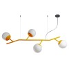 Pendente Flora dourado 60W 4x G9 globos Vidro leitoso Bivolt Pendente Flora dourado 60W 4x G9 globos Vidro leitoso Bivolt