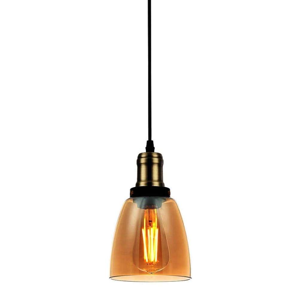 Pendente Vintage Ambar Dome 1xE27 Preto Blumenau