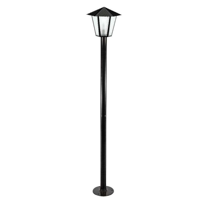 Poste de Jardim 2,16m Com Lanterna Sextavada 1xE27 Preto