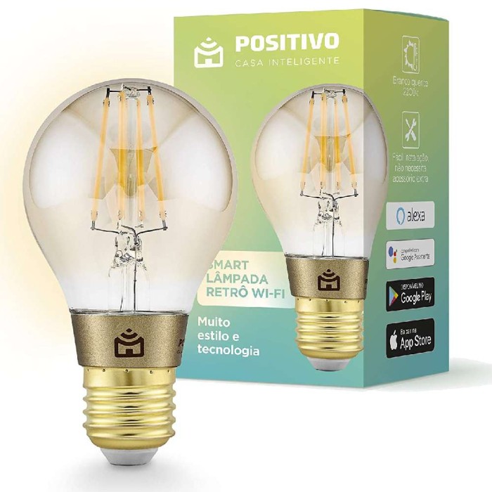 Smart Lâmpada Vintage Retro WI-FI Positivo Original