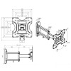 Suporte Articulado de Parede para TV até 43