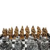 Tabuleiro de xadres de resina cavaleiros medievais 32 pessas