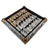 Tabuleiro de xadres de resina cavaleiros medievais 32 pessas
