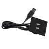 Tomada USB Embutir POP Quadrado Preto Renna Com NF Tomada USB Embutir POP Quadrado Preto Renna Com NF