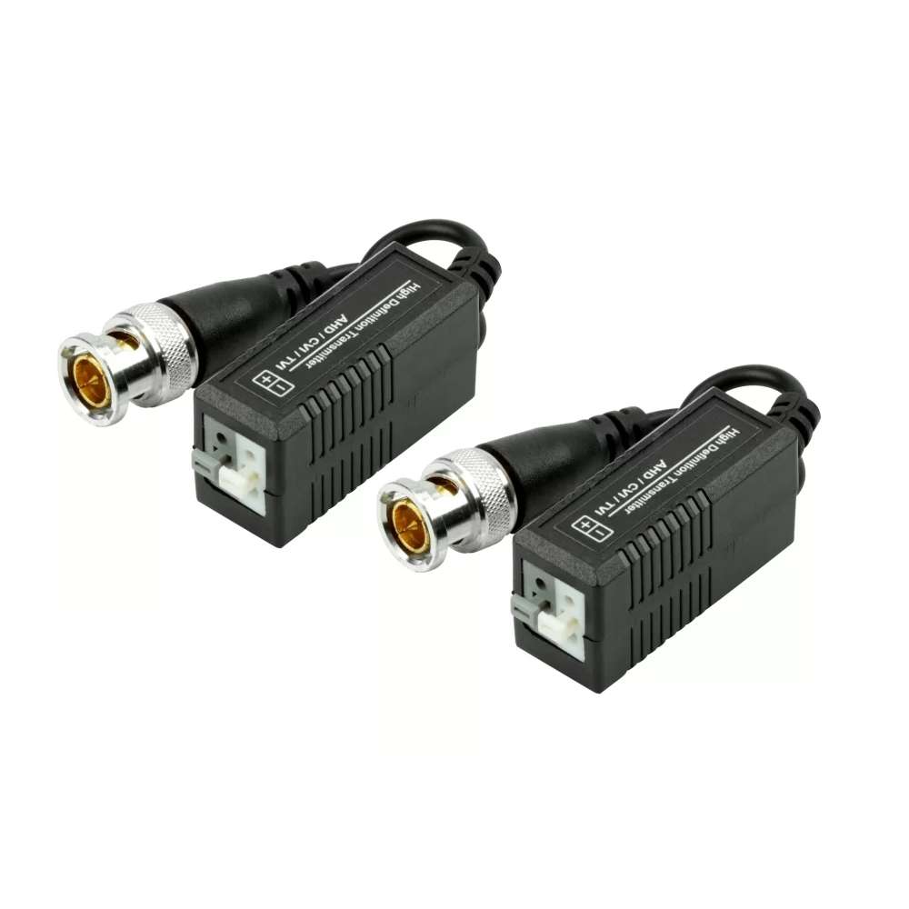 Vídeo Balun Com Extensão Passivo Hd Híbrido Kit Com 2 Peças